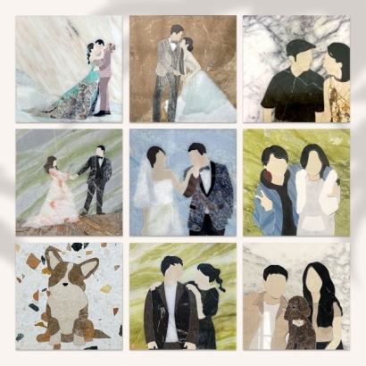 客製化大理石相片畫 客製化大理石相片畫